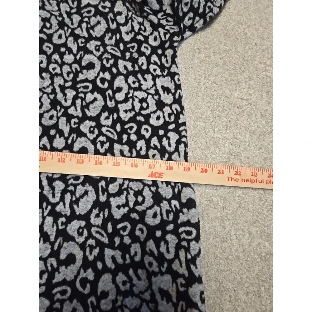 Tyler Boe Women's Short Shift Dress Leopard Print Half Sleeve Ruffle Hem Sz S‎